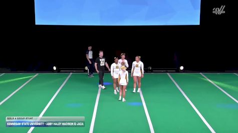 Kennesaw State University - Abby Haley Madison & Jada [2026 Girls 4 Group Stunt] 2026 UCA & UDA College Cheerleading and Dance Team National Championship
