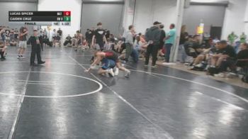 90 lbs Final - Lucas Spicer, Mat Warriors Fire - BHSE vs Caiden Cruz, BW Barn - BHSE