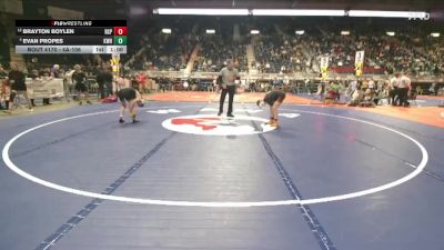 4A-106 lbs Cons. Round 1 - Brayton Boylen, Rock Springs vs Evan Propes, Kelly Walsh