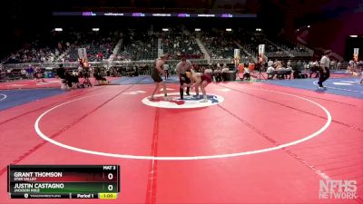 4A-190 lbs Cons. Round 3 - Justin Castagno, Jackson Hole vs Grant Thomson, Star Valley