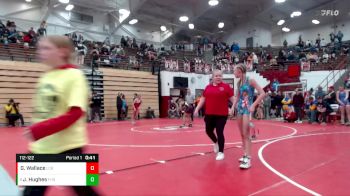 112-122 lbs Semifinal - Jaden Hughes, Frankton High School vs Georgiana Wallace, Lawrence Central Bears