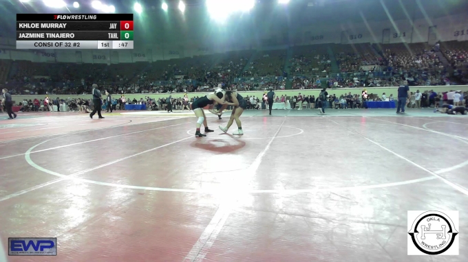 143 lbs Consi Of 32 #2 - Khloe Murray, Jay Junior High vs Jazmine Tinajero, Tahlequah Wrestling Club