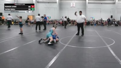 76 lbs Semifinal - Parker Lewis, Unattached vs Tatem Odell, Unattached