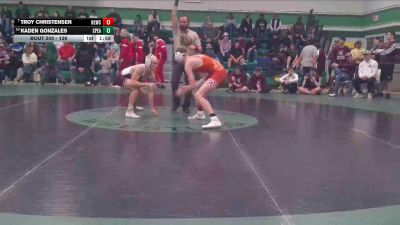 138 lbs Champ. Round 2 - Troy Christensen, Newcastle vs Kaden Gonzales, Spearfish