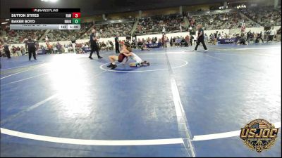 58 lbs Round Of 16 - Sutton Stites, Raw Wrestling Club vs Baker Boyd, Rough Riders