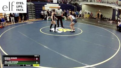 105 lbs. Champ. Round 1 - Emma Donze, Seckman vs Killian Evans, Blue Springs South