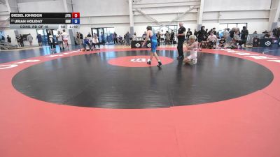 120 lbs Cons. Rd Of 16 - Diesel Johnson, Jordan Jimenez Training Academy vs Uriah Holiday, ROUGH HOUSE WRESTLING