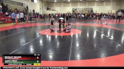 45 lbs Cons. Round 3 - Bradley Becker, Rum River Wrestling vs Saeed Mirza, Edina Youth Wrestling Club