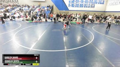 80 lbs Quarterfinal - Harlym Ward, Bear River Wrestling Club vs Rebekah Smith, Grantsville Wrestling Club