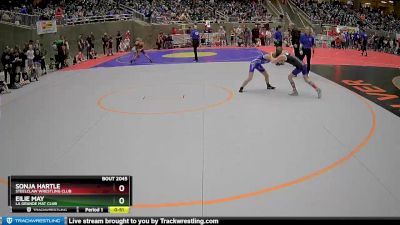 80 lbs Quarterfinal - Sonja Hartle, Steelclaw Wrestling Club vs Eilie May, La Grande Mat Club