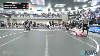 52-55 lbs Quarterfinal - Camden Holden, Ponca City Wildcat Wrestling vs Preslie Dickerson, Blue Devil Wrestling