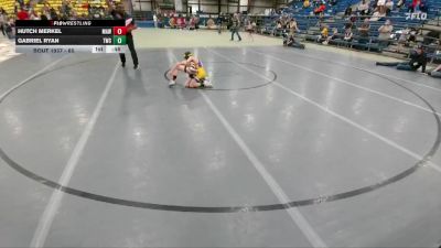 65 lbs Cons. Semi - Gabriel Ryan, Thermopolis Wrestling Club vs Hutch Merkel, Mobridge AAU Wrestling