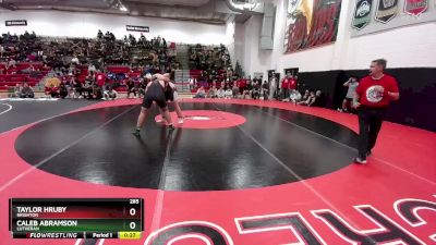 285 lbs Cons. Round 5 - Taylor Hruby, Brighton vs Caleb Abramson, Lutheran