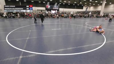 130 lbs Cons. Sub-rd Of 32 - Paige Cowan, Ohio vs Brooklyn Collingsworth, Columbus Wrestling Club