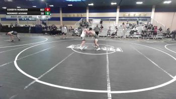126 lbs Consi Of 16 #2 - Corbyn Robison, Westlake HS vs Rodrigo Aceves, 208 Spartans