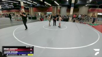108 lbs Cons. Round 2 - Brody Mangold, X-CLUSIVE Wrestling vs Cooper Knochel, Apex Grappling Academy
