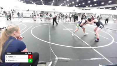 155 lbs 2nd Place - Shaylin Potter, 209 Wrestling vs Annette Preston, Live Training