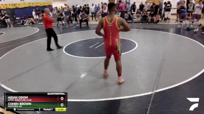215 lbs Quarterfinal - Cohen Brown, Mustangs WC vs Aidan Odom, Aztec Wrestling Club
