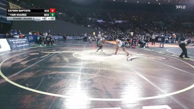5A Boys 120 lbs Champ. Round 1 - Yair Suarez, McKay Boys vs Cayden Baptista, Wilsonville Boys