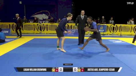 Justus Abel Jeanpierre-Cesar vs Logan William Browning 2025 Pan IBJJF Jiu-Jitsu No-Gi Championship
