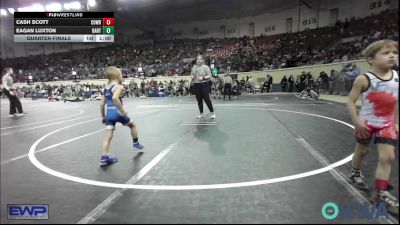 43 lbs Quarterfinal - Cash Scott, Cowboy Wrestling Club vs Eagan Luxton, Bartlesville Wrestling Club