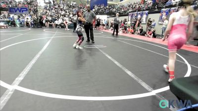 62 lbs Rr Rnd 1 - Jaleigh Barker, Choctaw Ironman Youth Wrestling vs Clementina Zapata, OKC Saints Wrestling