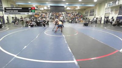 113 lbs Quarterfinal - Mateo Hernandez, Cypress vs Sawyer Ross, South Torrance