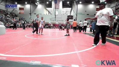 100 lbs Semifinal - Koby Koby Thompson, Pin-King All Stars vs Michael Evans III, Tulsa Blue T Panthers