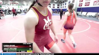 116 lbs Cons. Round 1 - Hailey Holland, Missouri Valley College vs Carisa Epling, Colorado Mesa University