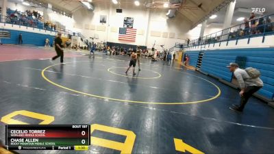 112-120 lbs Round 2 - Cecelio Torrez, Worland Middle School vs Chase Allen, Rocky Mountain Middle School