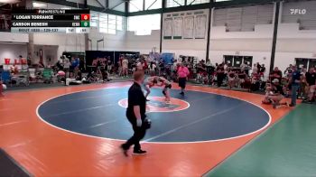 129-137 lbs Cons. Semi - Logan Torrance, Sandwich Wrestling Club vs Carson Benesh, Oregon JHS