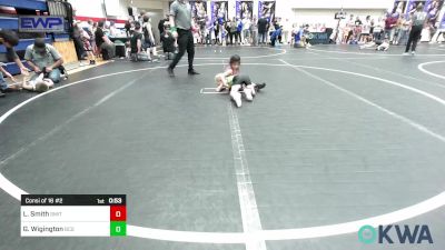 46 lbs Consi Of 16 #2 - Logan Smith, Smith Wrestling Academy vs Gavin Wigington, Blaine County Grapplers