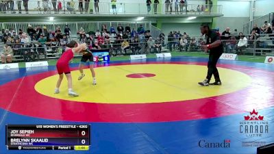 42kg Round 4 - Joy Sepieh, Riverdale WC vs Brelynn Skaalid, Strathcona WC