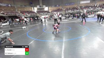 40 lbs Round Of 16 - Colton Kazee, Pueblo County WC vs Mia Salazar, Alamosa