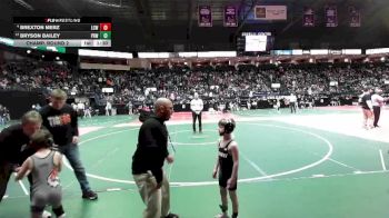 60 lbs Champ. Round 2 - Bryson Bailey, PRW1 vs Brexton Merz, LCW3