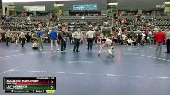 130 lbs Semifinal - Annaleigh Matejovsky, Wolf Point vs Lily Weinreich, The Best Wrestler