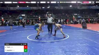 138 lbs Final - Jase Todd, Odessa Optimist vs Ty Koedam, The Arena Wrestling Academy