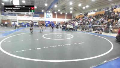 120 lbs Champ. Round 2 - Nathan Ramirez, San Dimas vs Jason Frey, Thousand Oaks