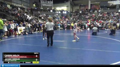 95 lbs Cons. Round 2 - Jayden Heedum, The Best Wrestler vs Camden Welch, Ashland-Greenwood Jr Wrestling