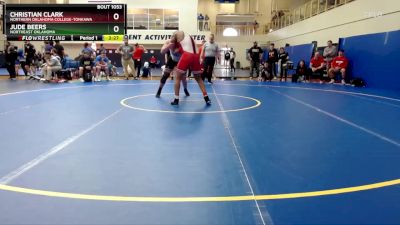 285 lbs Champ. Round 2 - Christian Clark, Northern Oklahoma College-Tonkawa vs Jude Beers, Northeast Oklahoma