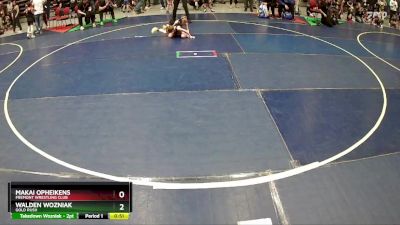 56 lbs Cons. Round 2 - Walden Wozniak, Gold Rush vs Makai Opheikens, Fremont Wrestling Club