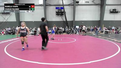 Junior Girls GR - 190 lbs Cons. Semis - Isabella Chapa, WA vs Charlie Falomir, CA