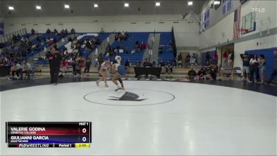 138 lbs Cons. Semi - Giulianni Garcia, Unattached vs Valerie Godina, Cerritos College