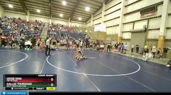 70 lbs Champ. Round 1 - Dallas Thurgood, Delta Wrestling Club vs Jocee King, Top Of Utah