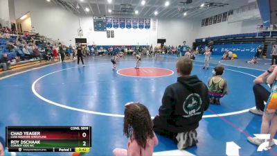 43 lbs Cons. Semi - Chad Yeager, Lusk Rawhide Wrestling vs Roy Dschaak, Cowboy Kids WC