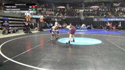 149 lbs Quarterfinal - Brett Back, Univ. Of Dubuque vs Matt Randolph, Augsburg