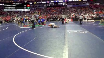 1A-132 lbs Champ. Round 2 - Cooper Hinz, Jesup vs Johnny Cortez, Coon Rapids-Bayard