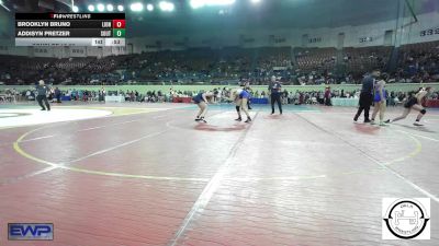 128 lbs Consi Of 16 #2 - Brooklyn Bruno, Lions Wrestling Academy vs Addisyn Pretzer, Southmoore SaberCats Wrestling