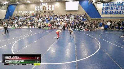 105 lbs Champ. Round 2 - Kadge Layton, True Grit Wrestling Club vs James Barrington, Timpanogos Wrestling