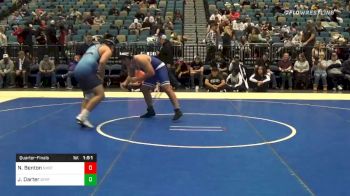 220 lbs Quarterfinal - Nicholas Benton, Somerset Academy vs Justin Darter, Bakersfield